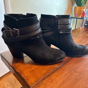 Aldo Black Ankle Booties with Embellishments, Women’s Size 11